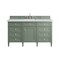 James Martin Vanities Brittany 60in Single Vanity, Smokey Celadon w/ 3 CM Arctic Fall Top 650-V60S-SC-3AF - alternate 1